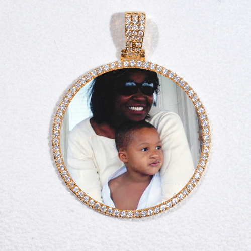 MEDIUM 3D CIRCLE CUSTOM PICTURE PENDANT