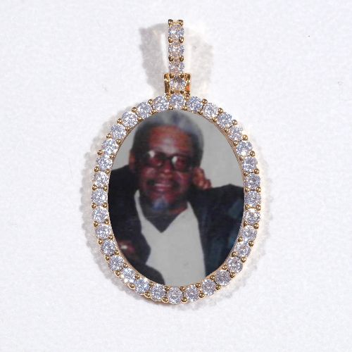 3D Oval Custom Picture Pendant