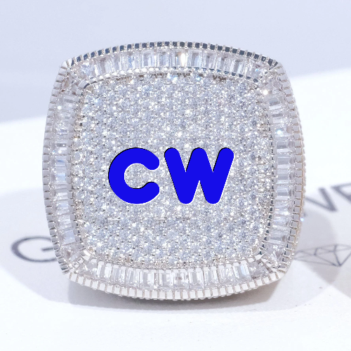 CUSTOM LETTER 3D ICED RING