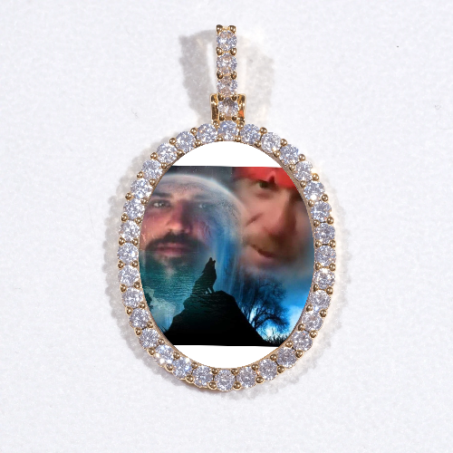 3D Oval Custom Picture Pendant
