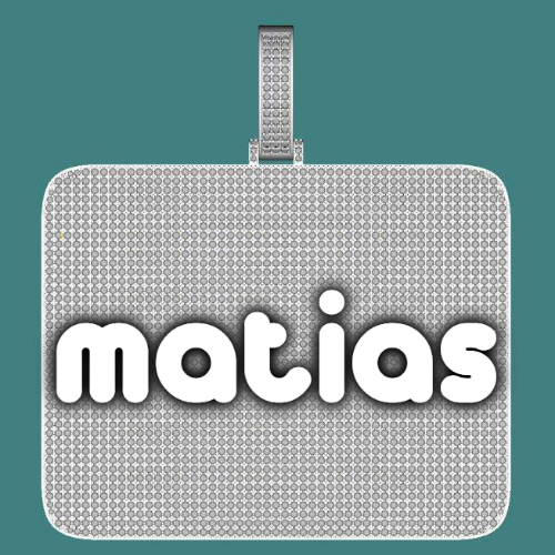 CUSTOM LETTER NECKLACE 3D BIG SQUARE