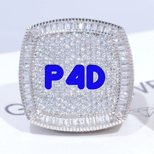CUSTOM LETTER 3D ICED RING