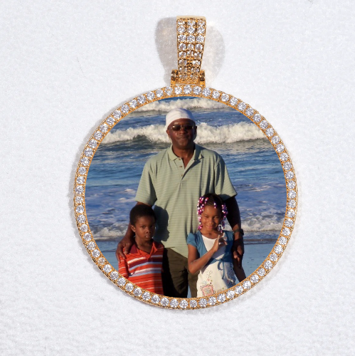 MEDIUM 3D CIRCLE CUSTOM PICTURE PENDANT
