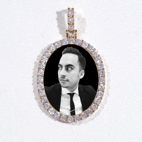 3D Oval Custom Picture Pendant