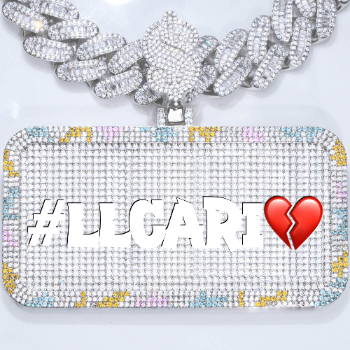 CUSTOM LETTER NECKLACE 3D COLORFUL SQUARE