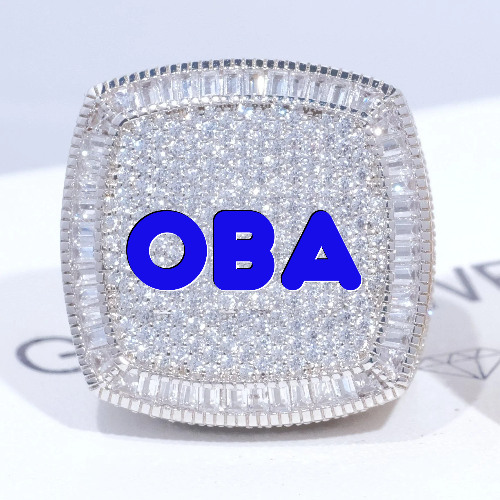 CUSTOM LETTER 3D ICED RING