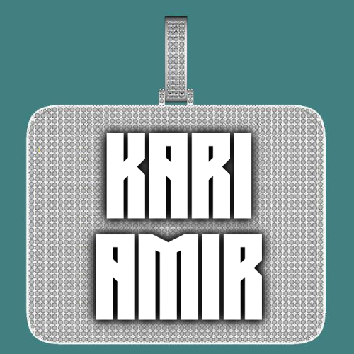 CUSTOM LETTER NECKLACE 3D BIG SQUARE