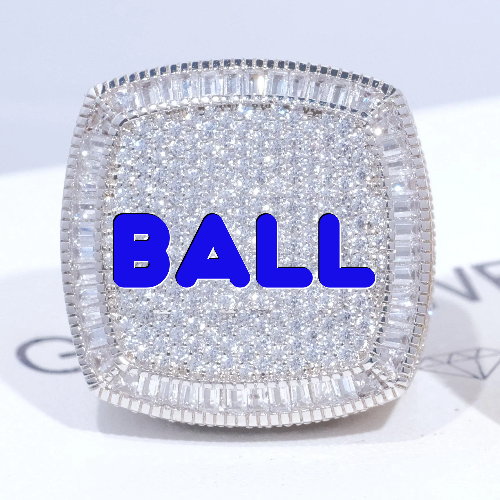 CUSTOM LETTER 3D ICED RING