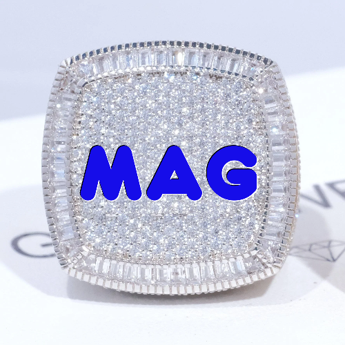 CUSTOM LETTER 3D ICED RING