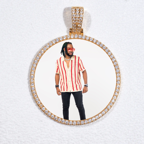 MEDIUM 3D CIRCLE CUSTOM PICTURE PENDANT