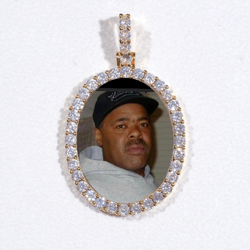 3D Oval Custom Picture Pendant