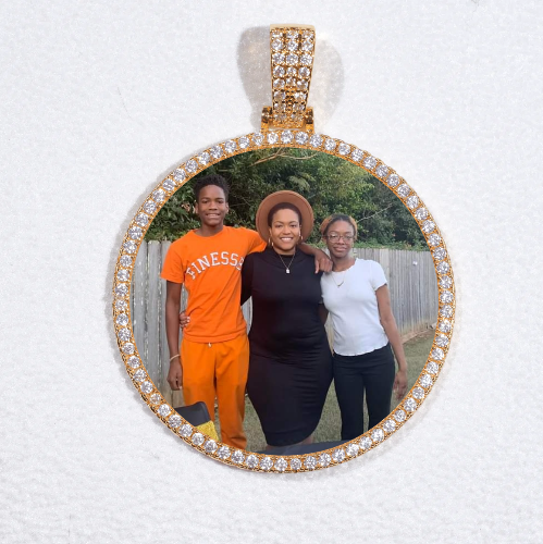 MEDIUM 3D CIRCLE CUSTOM PICTURE PENDANT