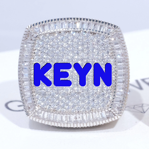 CUSTOM LETTER 3D ICED RING