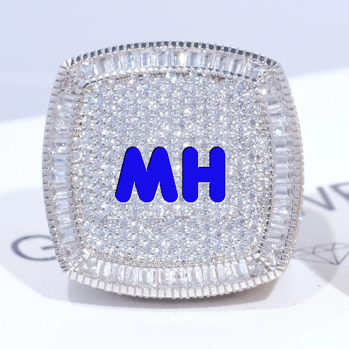 CUSTOM LETTER 3D ICED RING