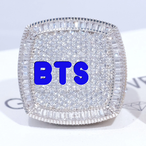 CUSTOM LETTER 3D ICED RING