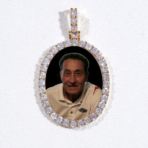 3D Oval Custom Picture Pendant