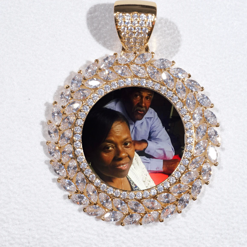 Large 3D Wheat Ear Custom Picture Pendant