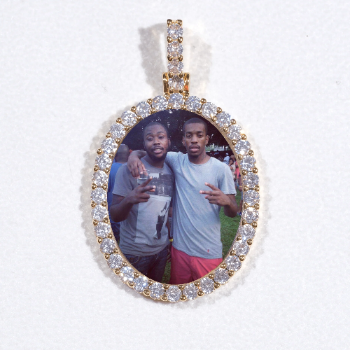3D Oval Custom Picture Pendant