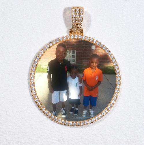 MEDIUM 3D CIRCLE CUSTOM PICTURE PENDANT