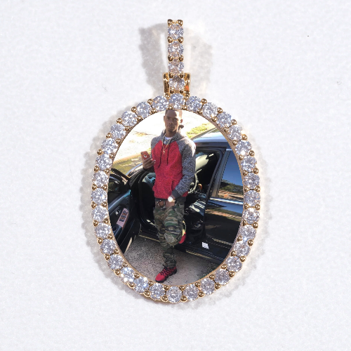 3D Oval Custom Picture Pendant