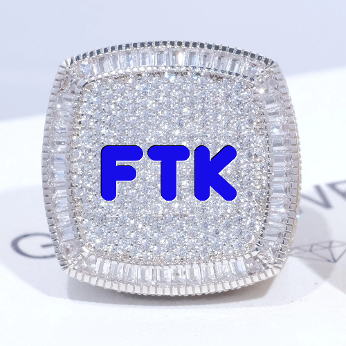 CUSTOM LETTER 3D ICED RING