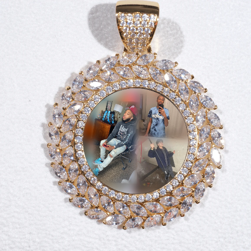 Large 3D Wheat Ear Custom Picture Pendant