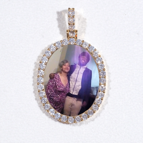 3D Oval Custom Picture Pendant