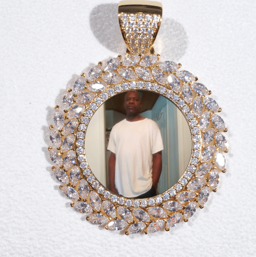 Large 3D Wheat Ear Custom Picture Pendant