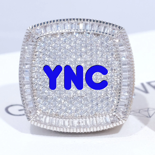 CUSTOM LETTER 3D ICED RING