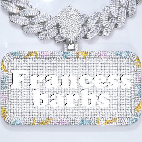 CUSTOM LETTER NECKLACE 3D COLORFUL SQUARE