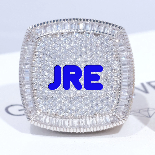 CUSTOM LETTER 3D ICED RING