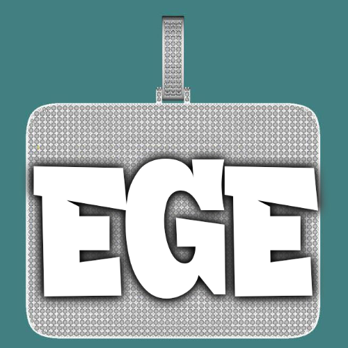 CUSTOM LETTER NECKLACE 3D BIG SQUARE