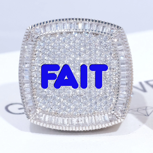 CUSTOM LETTER 3D ICED RING