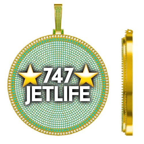 CUSTOM LETTER NECKLACE 3D BIG DISC