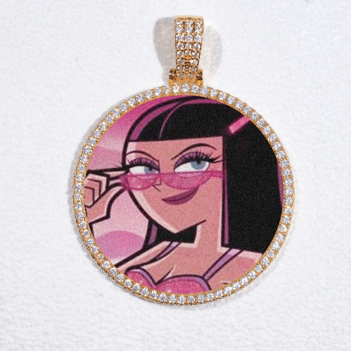 MEDIUM 3D CIRCLE CUSTOM PICTURE PENDANT