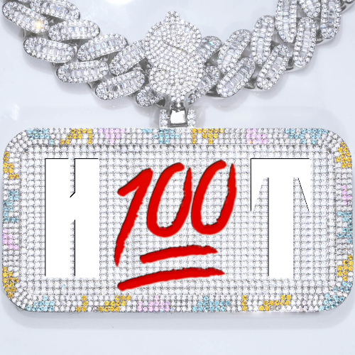 CUSTOM LETTER NECKLACE 3D COLORFUL SQUARE