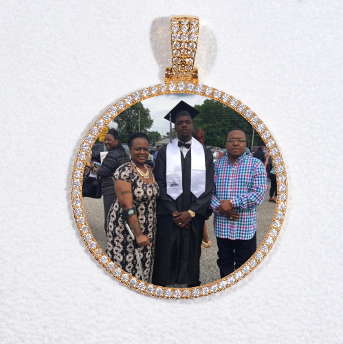 MEDIUM 3D CIRCLE CUSTOM PICTURE PENDANT