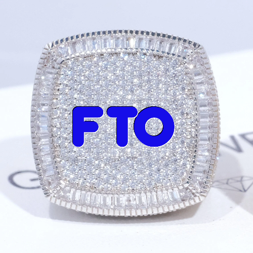 CUSTOM LETTER 3D ICED RING