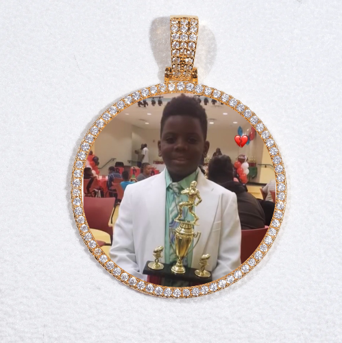 MEDIUM 3D CIRCLE CUSTOM PICTURE PENDANT