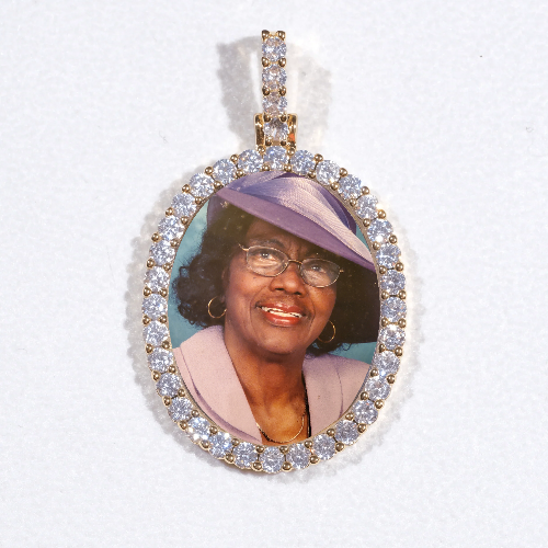 3D Oval Custom Picture Pendant