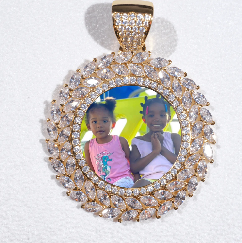Large 3D Wheat Ear Custom Picture Pendant
