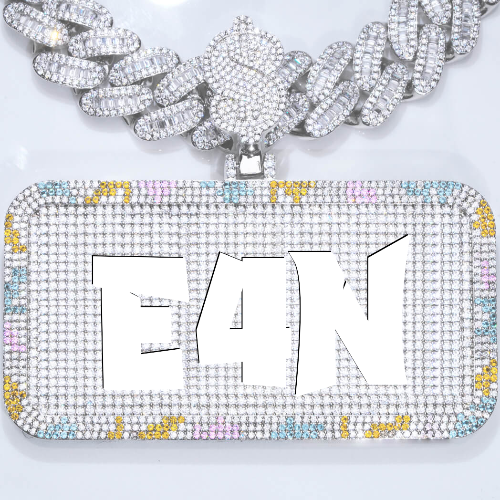 CUSTOM LETTER NECKLACE 3D COLORFUL SQUARE