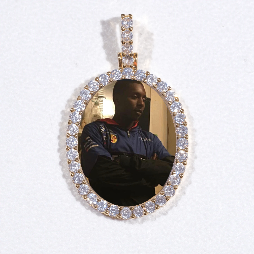 3D Oval Custom Picture Pendant