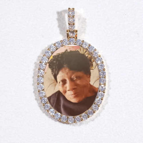 3D Oval Custom Picture Pendant
