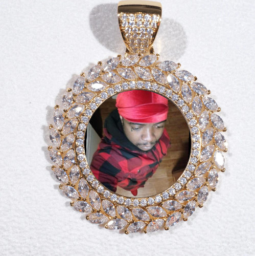 Large 3D Wheat Ear Custom Picture Pendant