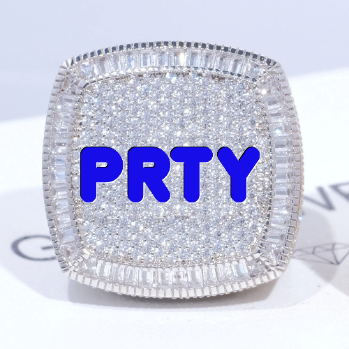 CUSTOM LETTER 3D ICED RING