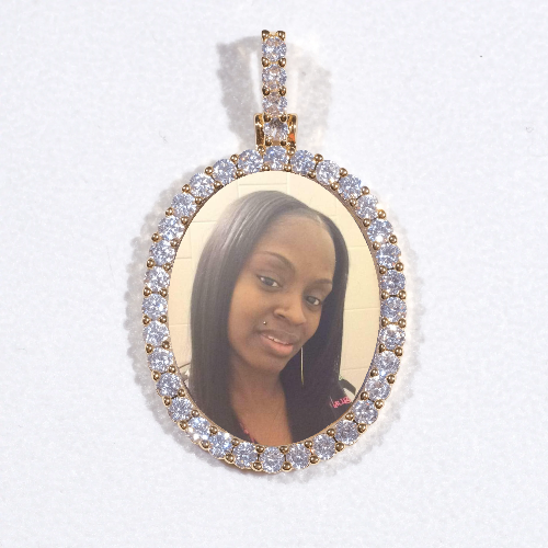 3D Oval Custom Picture Pendant