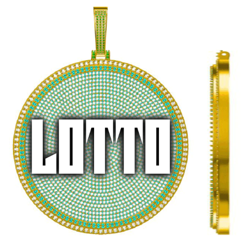 CUSTOM LETTER NECKLACE 3D BIG DISC