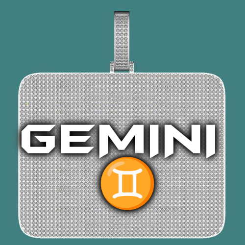 CUSTOM LETTER NECKLACE 3D BIG SQUARE