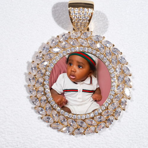 Large 3D Wheat Ear Custom Picture Pendant